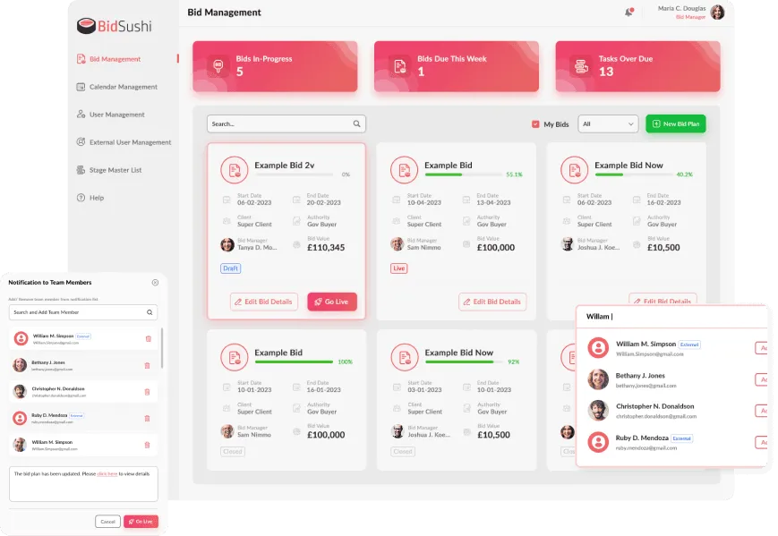 Bid Project Management Tool